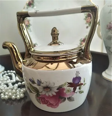 Buy Lovely Vintage ARTHUR WOOD Beautiful Porcelain Tea Pot Floral Details • 21.99£