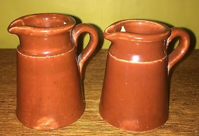 Buy Antique Treacle Coloured Stoneware Milk Jug  Possil Pottery Glasgow C1900 X 2  • 5£