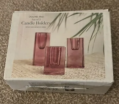 Buy Temerity Jones Candle Holders Brand New Boxed Set Taper Coloured Glass • 11.99£