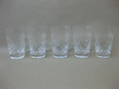 Buy 5 Vintage Webb Corbett Crystal Glasses Small Whisky Tumblers Prince Charles Des. • 24.99£