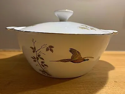 Buy Glo-White Ironstone Alfred Meakin, England Vegetable Dish.  Pheasant Design.  Us • 7£