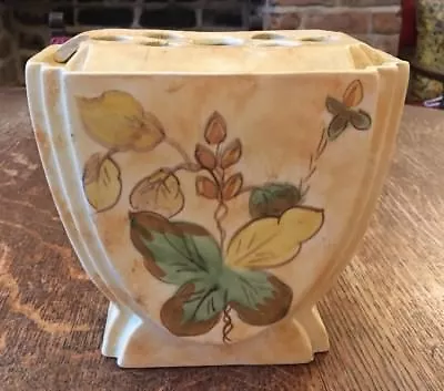 Buy Art Deco Planter Vase By KENSINGTON WARE POTTERY Hyde Design -Peach- 15cm Tall • 5£