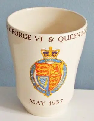Buy King George VI & Queen Vintage 1937 Coronation London County Council Mug Cup • 11.99£