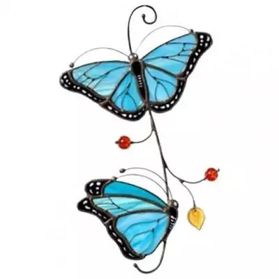Buy Suncatcher For Window, 2 Butterfly Stained Glass Suncatcher Hanging Color Gift • 12.85£