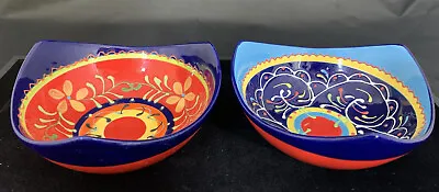 Buy 2 Del Rio Salado Handpainted Colorful Small Bowls For Appetizers Salsa Colorful • 14.20£