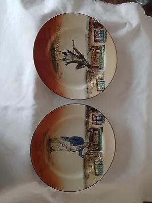 Buy 2 Royal Doulton Dickens Ware Plates Trotty Veck & Capn Cuttle.21cm. • 11.99£