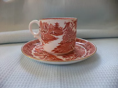 Buy Victorian  Willow Pattern Teacup, And Saucer  Imari Colours • 10£