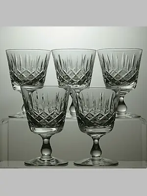 Buy Edinburgh Crystal  Appin  Cut Glass Set Of 5 Wine Glasses 4 1/8 - 24D • 59.99£