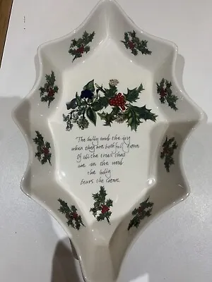 Buy Portmeirion The Holly And Ivy,  Holly Leaf Shaped Serving Dish • 18.99£