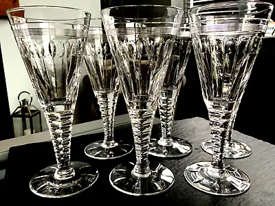 Buy Set Of Six Stuart Crystal Cut Long Stemmed  Large Wine/Champagne Flutes • 225£