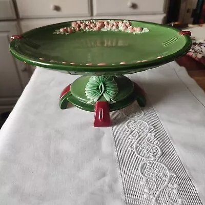 Buy Eichwald Compote/Tazza, Pink & Green, Stunning Antique , Collectable,Beautiful • 110£