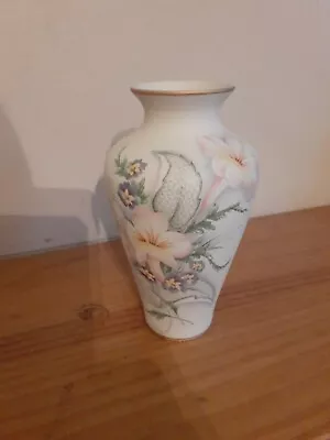 Buy Vintage Ibis Porcelanas Portugal Ceramic Vase Floral Design • 5.50£