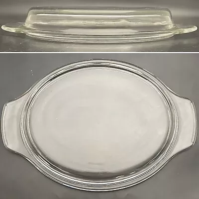 Buy Fire King Anchor Hocking Oval Clear Glass LID ONLY Fits 1.5 Quart Bowl 433 USA • 15.34£