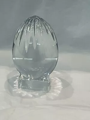 Buy Baccarat Cut Crystal Egg And Square Crystal Stand • 75.46£