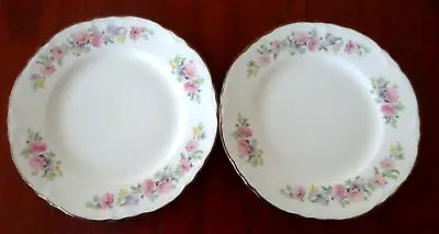 Buy **homer Laughlin Pink Flower Republic Shape (2) 6 ¼” Plates #4-ms17-r • 14.20£