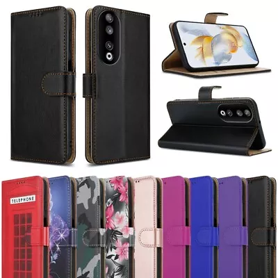 Buy For Honor 90 5G Case, Slim Leather Wallet Flip Shockproof Stand Phone Cover • 5.95£