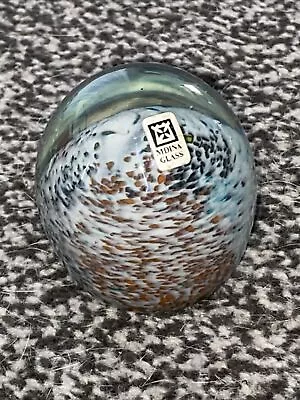 Buy Stunning Vintage Mdina Glass Paperweight With Paper Label Collectable Signed • 12£