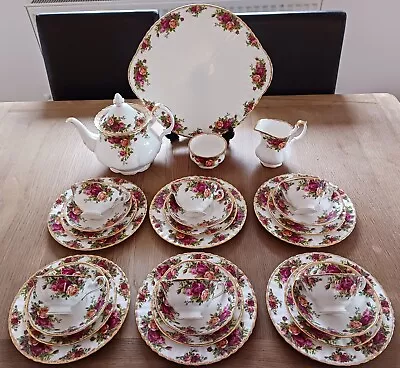 Buy Royal Albert Old Country Country Roses Avion Tea Set For 6 (28 Pieces) • 495£