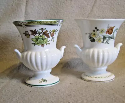Buy Two Wedgwood Bone China Floral Urns. VGC • 2.50£