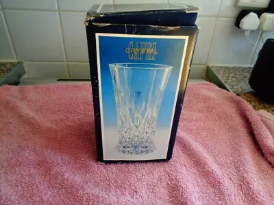 Buy Capri Crystal Glass Flower Vase 8.5 INCHES  Tall Made In Italy  Original Box • 10£