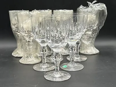 Buy Vintage Stuart Crystal Bundle 6 Sherry Small Wine Glasses Set • 59.99£
