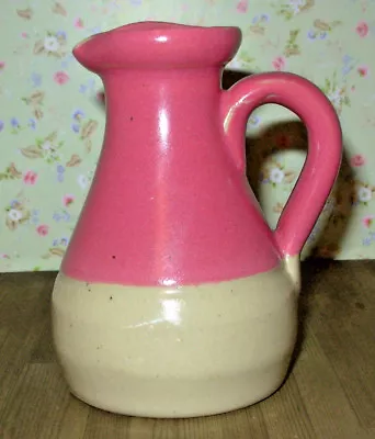 Buy Bucman Portobello Scotland Vintage Pink & Tan Stoneware 3 1/2  Jug Small Pitcher • 10.95£