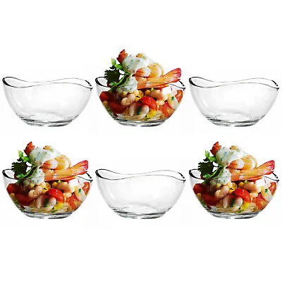 Buy 6 X Glass Prawn Cocktail Bowls Appetizer Starter Glasses Serving Dishes • 11.99£
