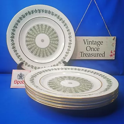 Buy Spode PROVENCE Green Leaves Y7843 * 6 X DINNER PLATES (27cm) * Vintage 1960s VGC • 24.95£