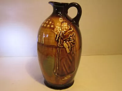Buy VTG Made In Japan High Gloss Brown Ware Ceramic Drinking Friar Decorated Jug • 18.92£