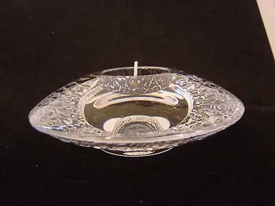 Buy Orrefors Hellston Heavy Crystal Discus Votive Tea Light Candle Holder Signed • 12.34£