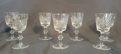 Buy Set Of 7 Vintage Edinburgh Crystal Goblets Signed Edi39   • 48.25£
