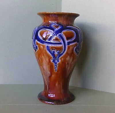 Buy Royal Doulton Art Nouveau Stoneware Vase By Francis Pope - 18cm Tall - Perfect  • 179.99£