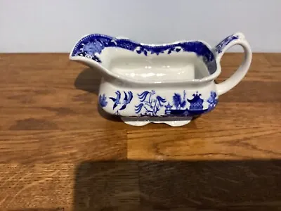 Buy Vintage 1930s, Burleigh Ware, Blue Willow Pattern, Gravy Or Sauce Boat • 9.95£