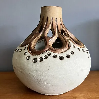 Buy Vintage Shelf Pottery Vase Halifax Pot Pourri Holder Large • 19£