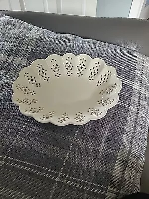 Buy Royal Creamware Occasions Fine China Oval Reticulated Footed Candy Dish 8  • 12£