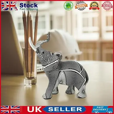 Buy Resin Elephant Statue Art Ornaments Graffiti Animal Sculpture Handicraft (B) • 13.69£