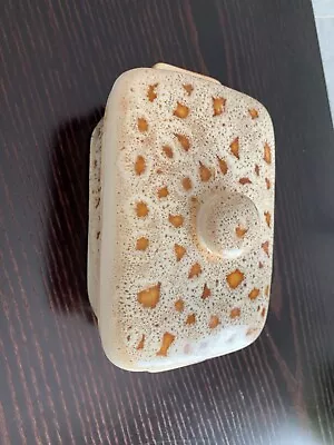 Buy 1 X Butter Dish With Lid, Fosters Pottery Honeycomb Glazed. • 10£