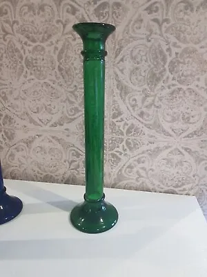 Buy Green Recycled Glass Handmade Spanish Candle Holder 28cm • 16£