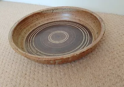 Buy Made In Cley Pottery Shallow Dish Brown 36cm Diameter 7cm Deep Collection Only • 39.99£