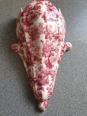 Buy Vintage Lord Nelson Ware Staffordshire Wall VASE Pocket Pink/Red Flower  Chintz • 15£