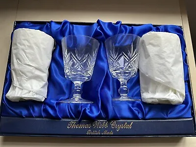 Buy Thomas Webb International Warwick Crystal Wine Glasses Boxed New • 25£