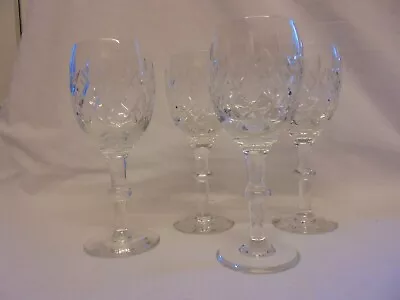 Buy Vintage Set Of Four Royal Doulton Crystal Rolleston Cut Wine Glass • 29.99£