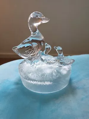 Buy Crystal Glass Duck And Duckling Ornament  • 2.99£