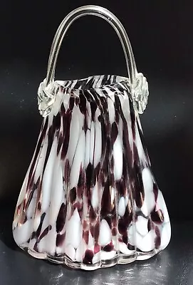 Buy Vintage Murano Multi Coloured Glass Handbag Bag Vase,Ornament • 20£