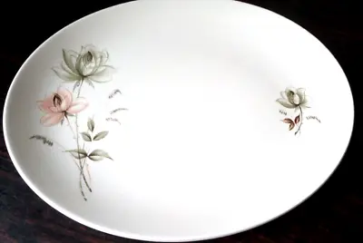 Buy MYOTT'S China Lyke Ware Fantasia Pink Green Flowers 12½ Inch Oval Platter Plate • 9.99£