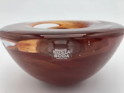 Buy Kosta Boda Red*Swirl Swedish Art Glass Candle Tealight Holder 4.5” *Description* • 18.33£