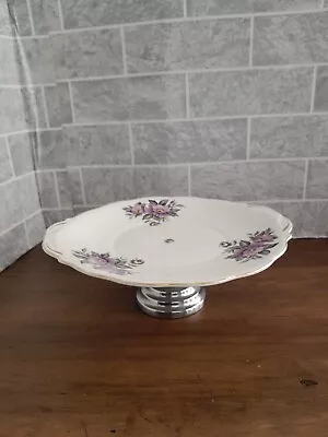 Buy Antique Queen Anne Fine Bone China Floral Cake Stand Afternoon Tea Vintage • 3.99£