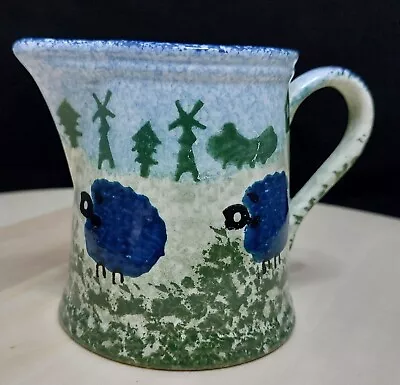 Buy Price Kensington Pottery Vintage Arthur Wood Blue Sheep Milk Jug [Mug Box 4] • 12.50£