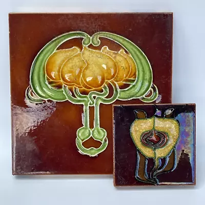Buy Two Lovely Art Nouveau Tiles - Minton China Works Stoke On Trent • 10£