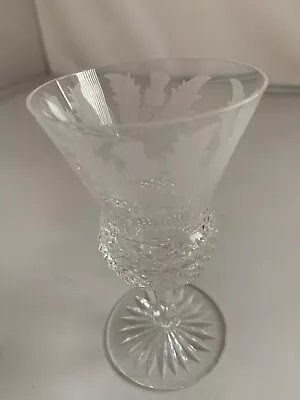 Buy Rare Thistle Edinburgh Cut Crystal Cordial Glass 4 3/8  Tall Scotland Signd • 47.16£